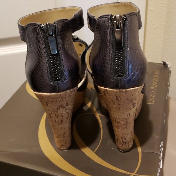 Enzo Angiolini Dossil wedge leather Sandals - Picture 4 of 8